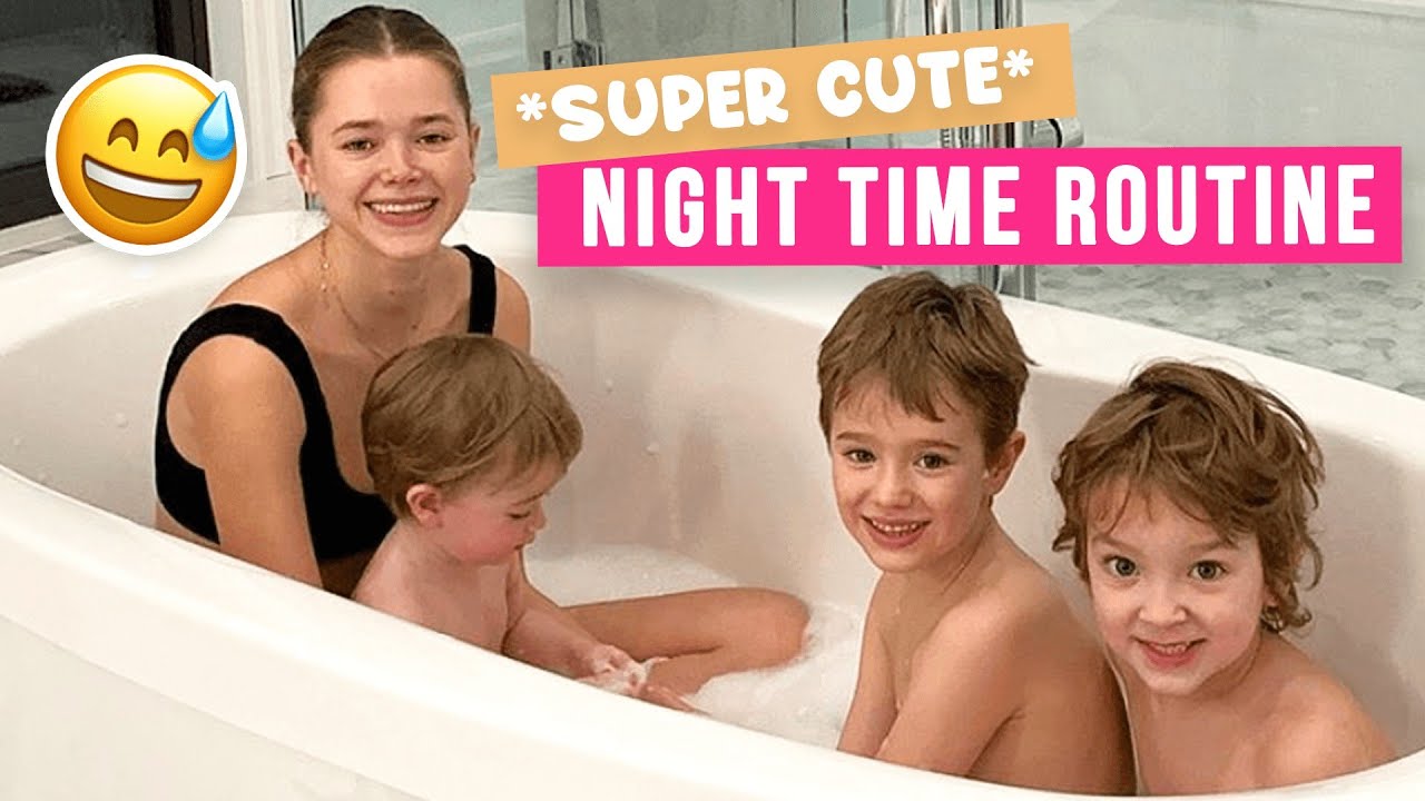 SUPER CUTE Nighttime Routine With 3 Kids | They FINALLY Went To Bed