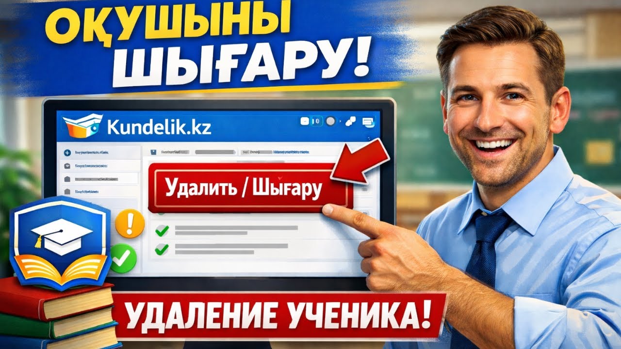Күнделік.kz‑тен оқушыны шығару / Удаление ученика из Kundelik.kz | Толық нұсқа + талон беру