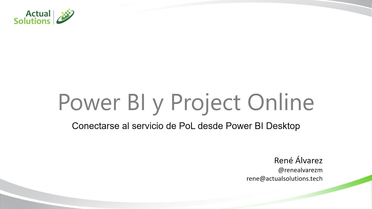 Power BI con Project Online parte 1 - Conexión de datos
