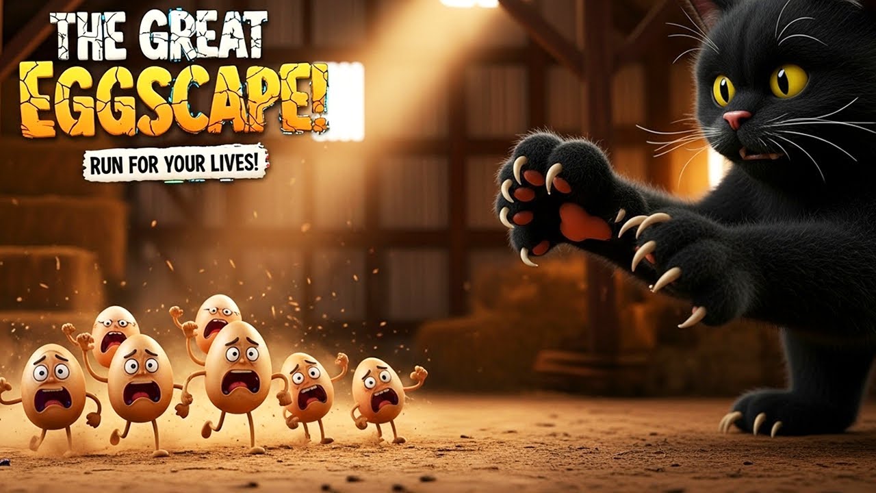 Run! Tiny Eggs vs  Giant Farm 🚜 Satisfying Claymation Story