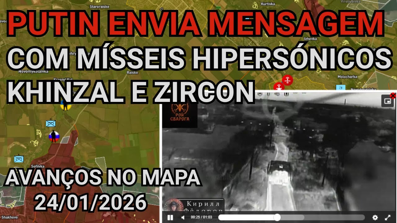 PUTIN lança ATAQUE MASSIVO durante NEGOCIAÇÕES nos EMIRADOS | ANÁLISE GEOP 24/01/2026