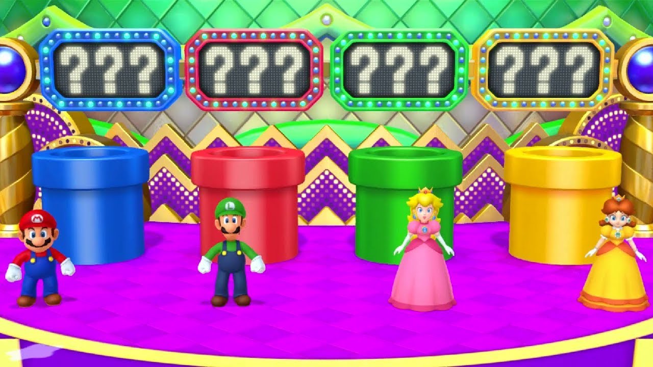 Mario Party 10 - Minigame Battle - Mario vs Luigi vs Peach vs Daisy (Master CPU)