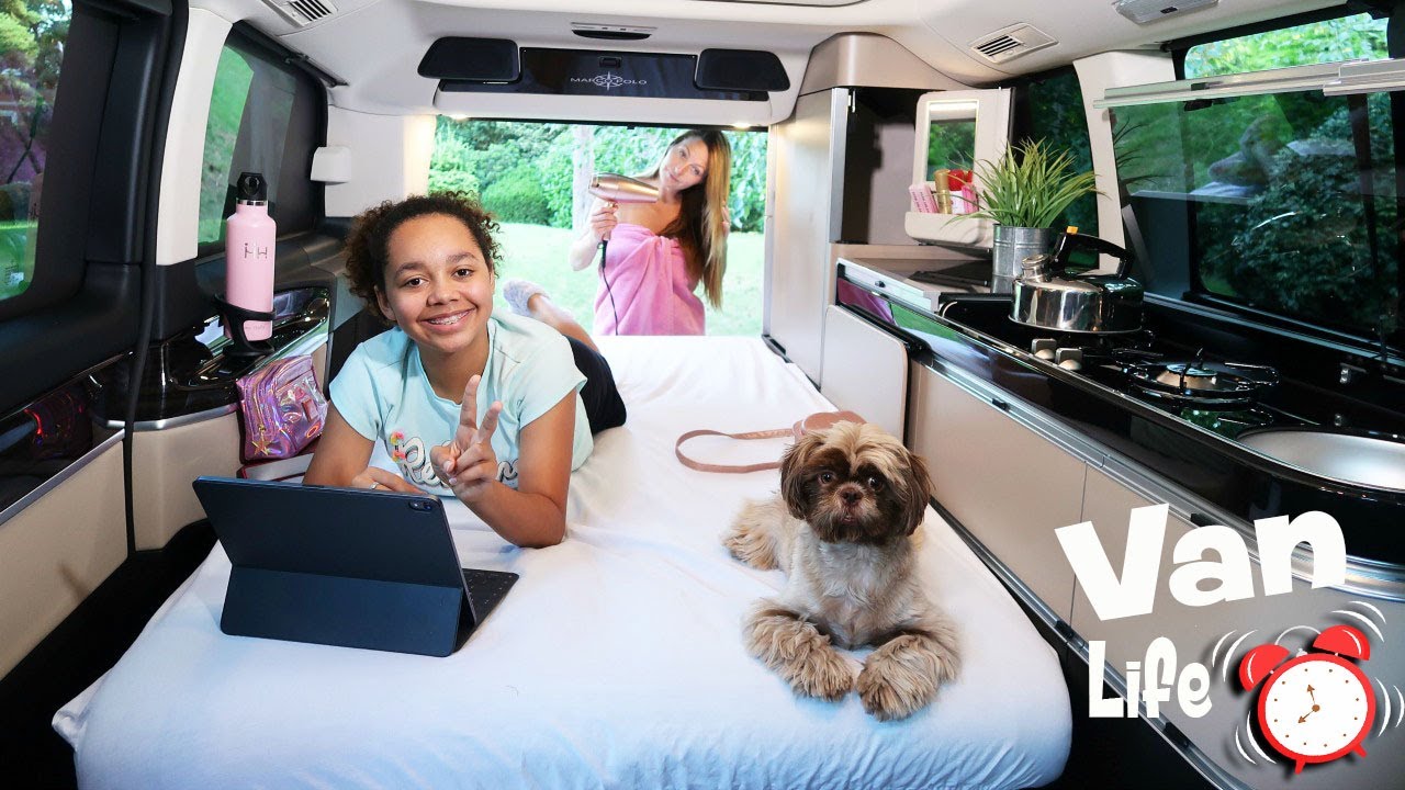 FAMILY VAN LIFE!! Living In A Van For 24 HOURS #1