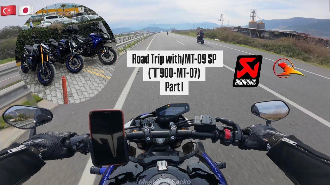 [4K] Road Trip MT-09 SP Akrapovic Exhaust (no dB killer) w/T900 - MT-07 Part 1