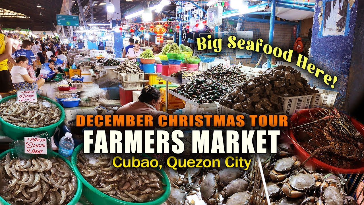 FARMERS MARKET CUBAO Christmas Rush - DINADAYONG BILIHAN ng HIGH QUALITY BIG SEAFOOD 😱