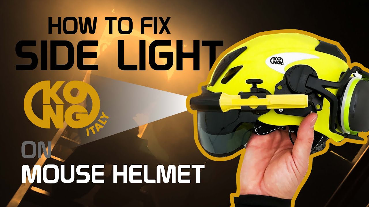 How to fix SIDE LIGHT on KONG MOUSE helmet (ATEX Zone 0 )