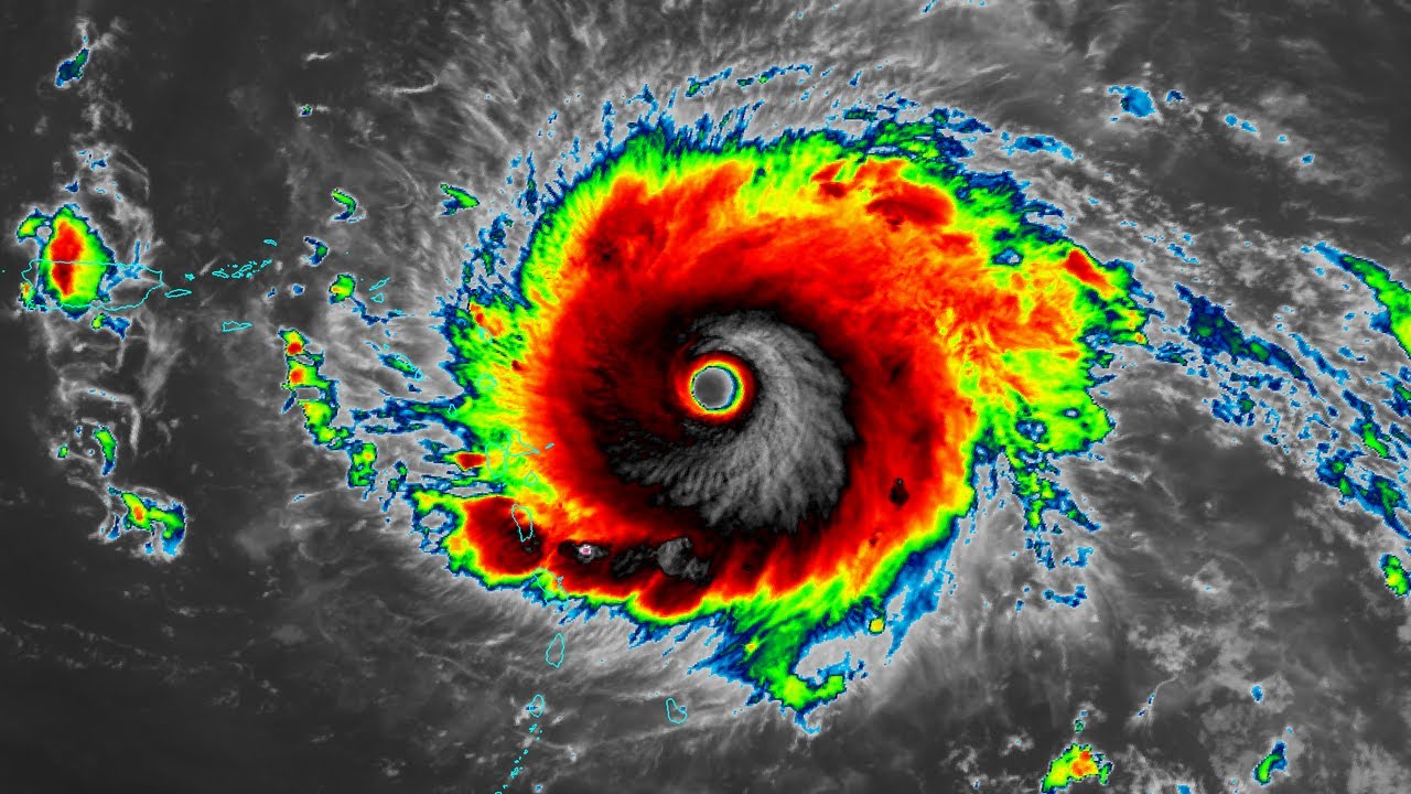 Infrared Satellite Animation of Major Hurricane Irma (2017)
