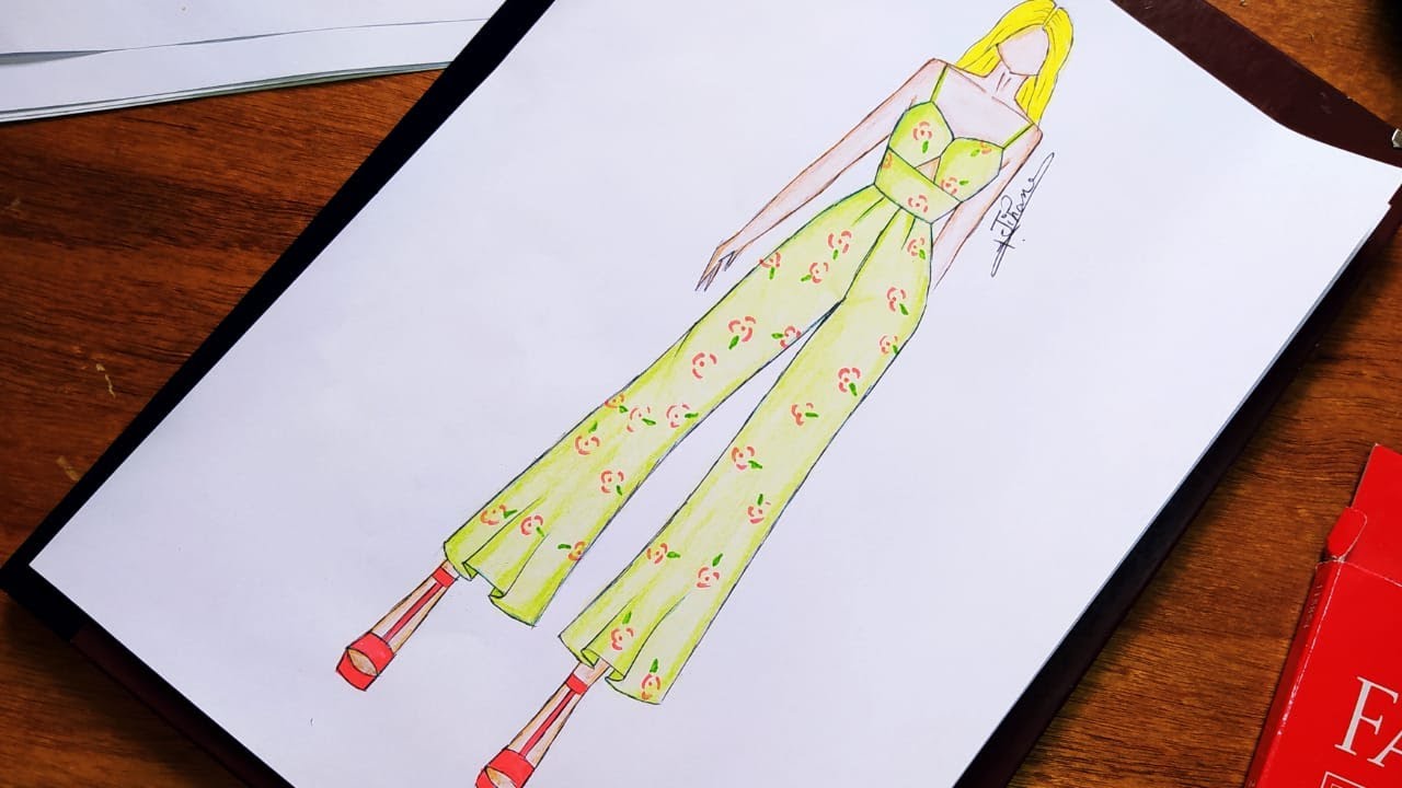 طريقة رسم سالوبيت سهل خطوة بخطوة 2 _ Comment dessiner un salopette facile