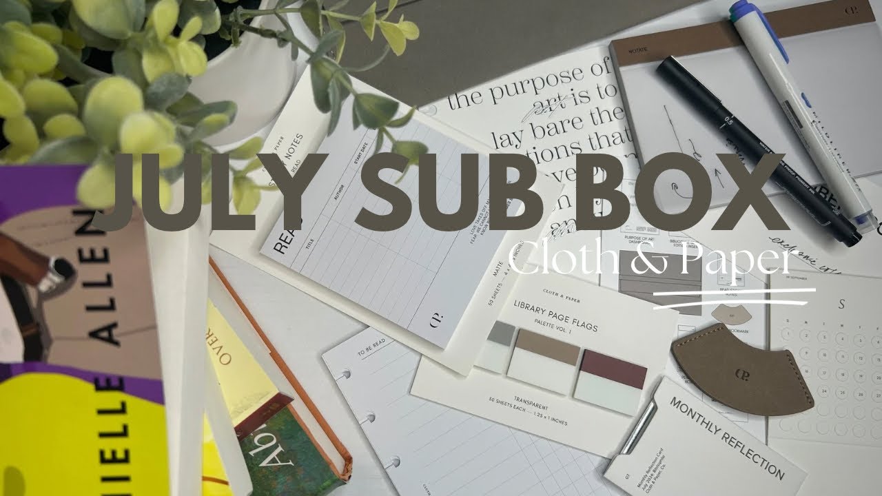Cloth & Paper July Sub Box UNBOXING | Book Lovers | My TBR List | My July Reads |
