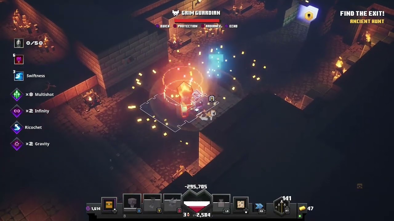 A Quite Long 💀GRIM GUARDIAN💀 Fight - Minecraft Dungeons Ancient Hunt