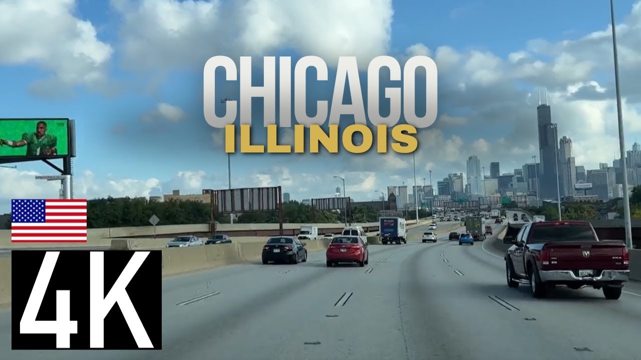 Chicago, Illinois 4K Expressway Tour - Driving I-94 NB Dan Ryan/Kennedy Expressway into Chicago Loop
