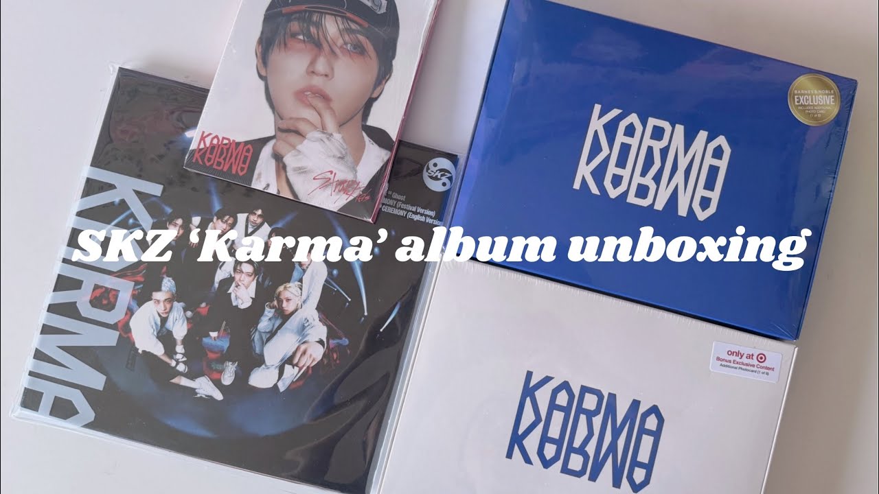 STRAY KIDS KARMA UNBOXING 💥📣📦 Target and Barnes & Noble albums ♡ SimoneeFloraa ♡