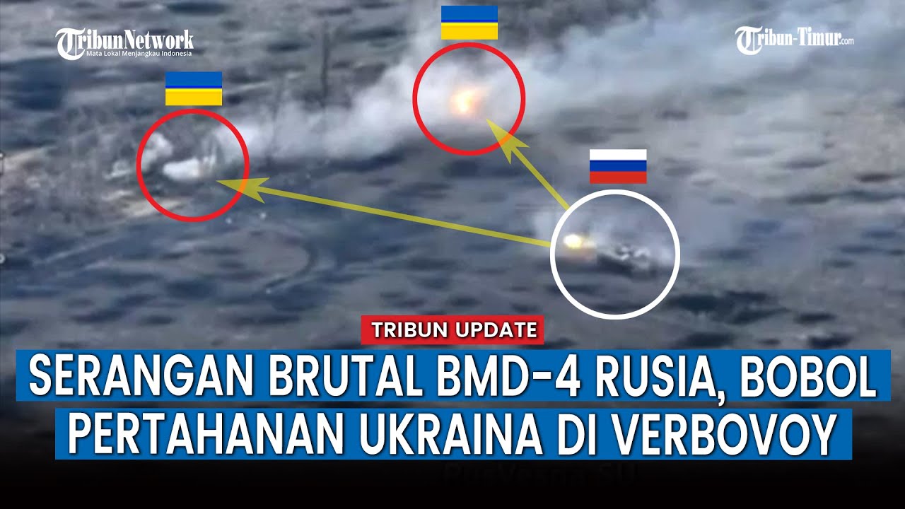 Kendaraan Militer BMD-4 Rusia Tembakkan Meriam 30 mm ke Titik Pertahanan Ukraina di Wilayah Verbovoy