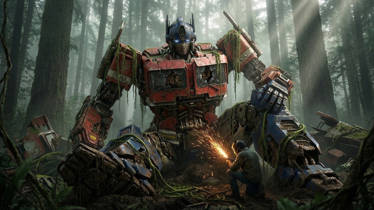 Rusty Giant Robot Rebuild in the Jungle | Relaxing ASMR Restoration