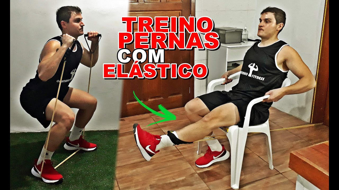 Treino de PERNAS Com EXTENSOR ELÁSTICO