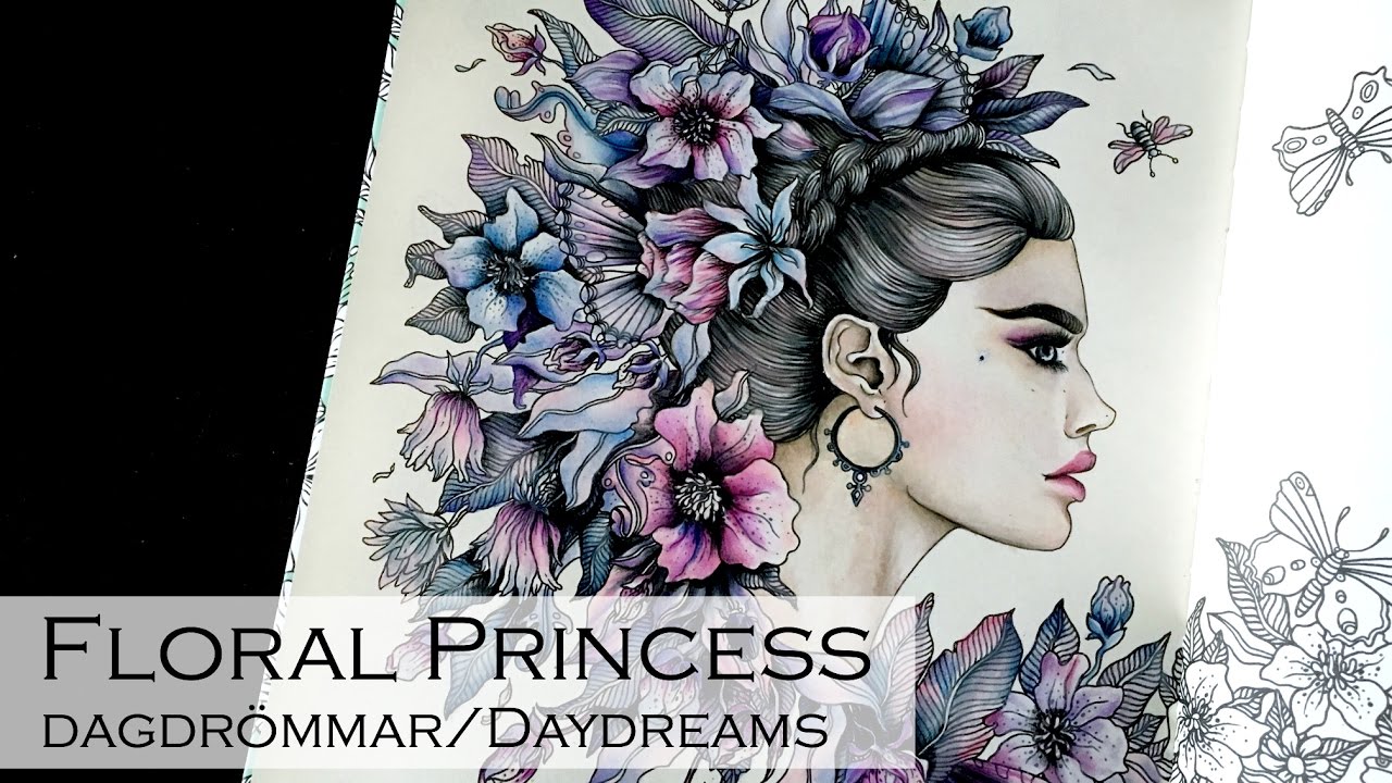 Floral Princess | Adult Coloring Book: Dagdrömmar/Daydreams by Hanna Karlzon