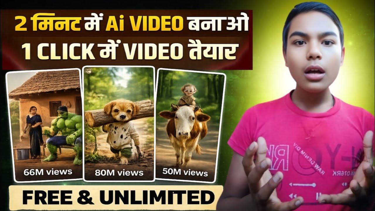 2 Minute Me AI Cartoon Video 😱 | 1 Click Me AI Video Kaise Banaye