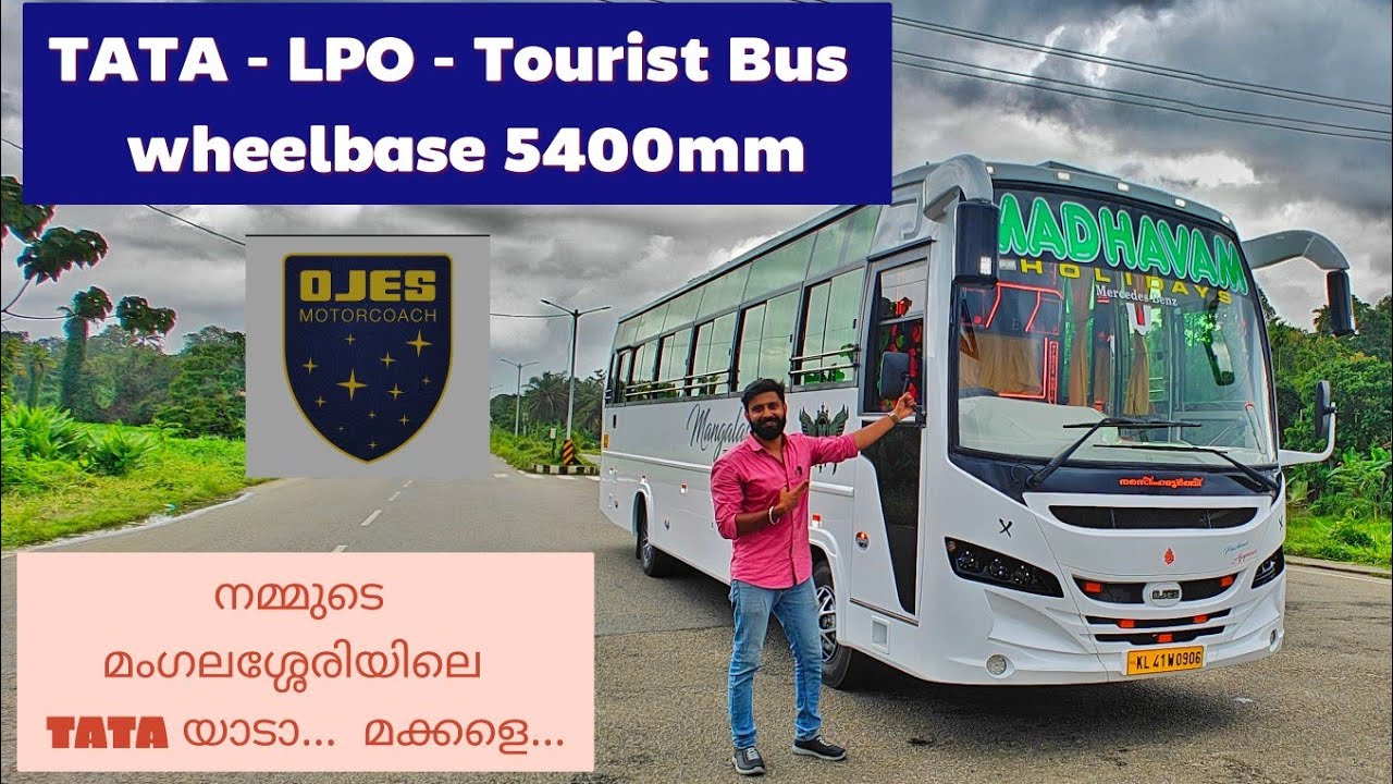TATA LPO 5400mm Tourist Bus ojes body Review @Adimalikkaran