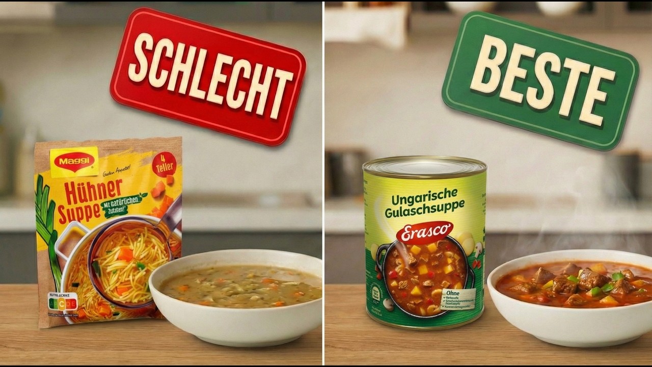 8 Dosensuppen-Marken BEWERTET Vom Schlechtesten zum Besten (Die Meisten Sind ÜBERSALZEN)
