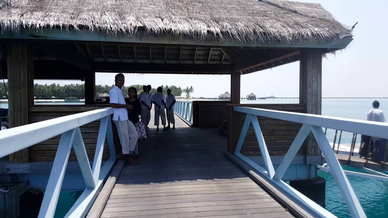 Walking Vilu to Reception across bridge