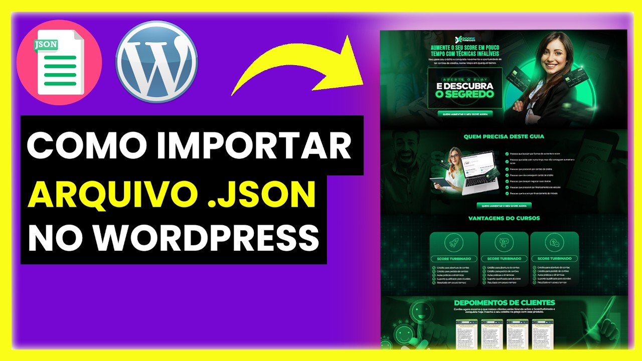 Como IMPORTAR ARQUIVO JSON no WORDPRESS