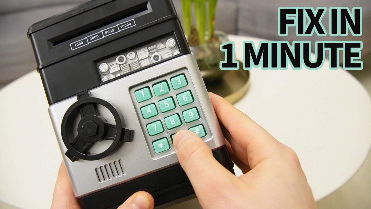 How to RESET Electronic Piggy Bank PASSWORD Back to (0000)