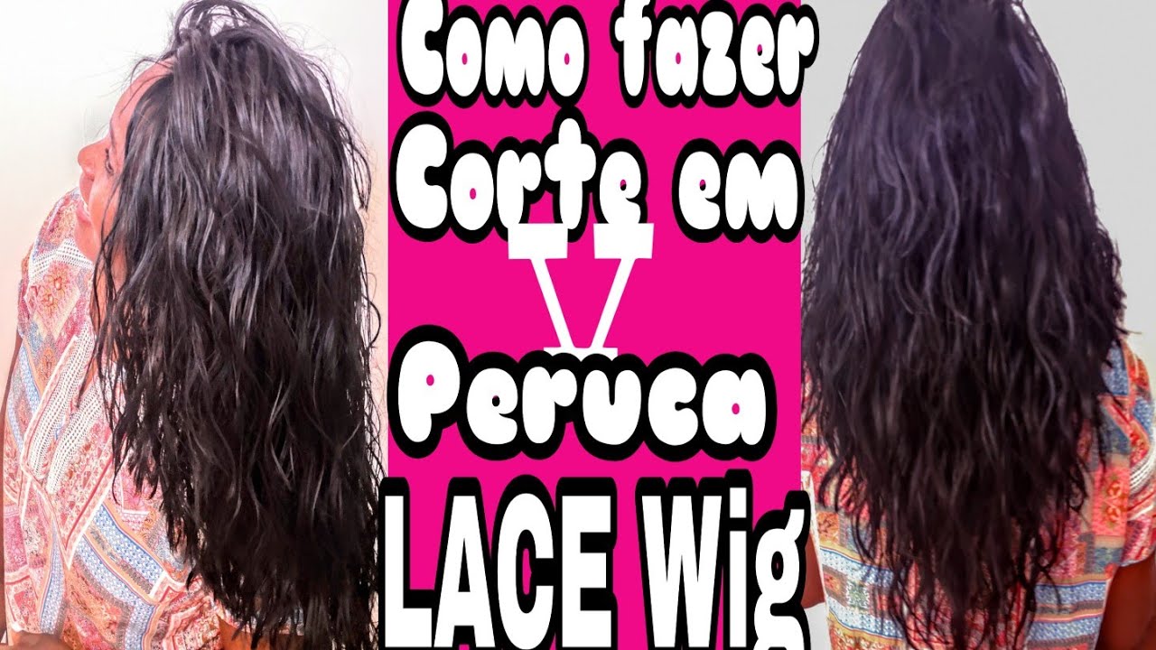 Como  fazer este corte em V.  E como encaixar a peruca  LACE Wig  levemente cacheado.