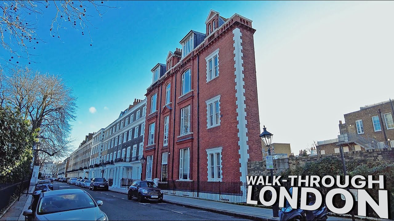 LONDON Walk 🇬🇧 - Posh South Kensington ✨ - the ‘Thin House’, Fulham Road, surrounding streets & mews