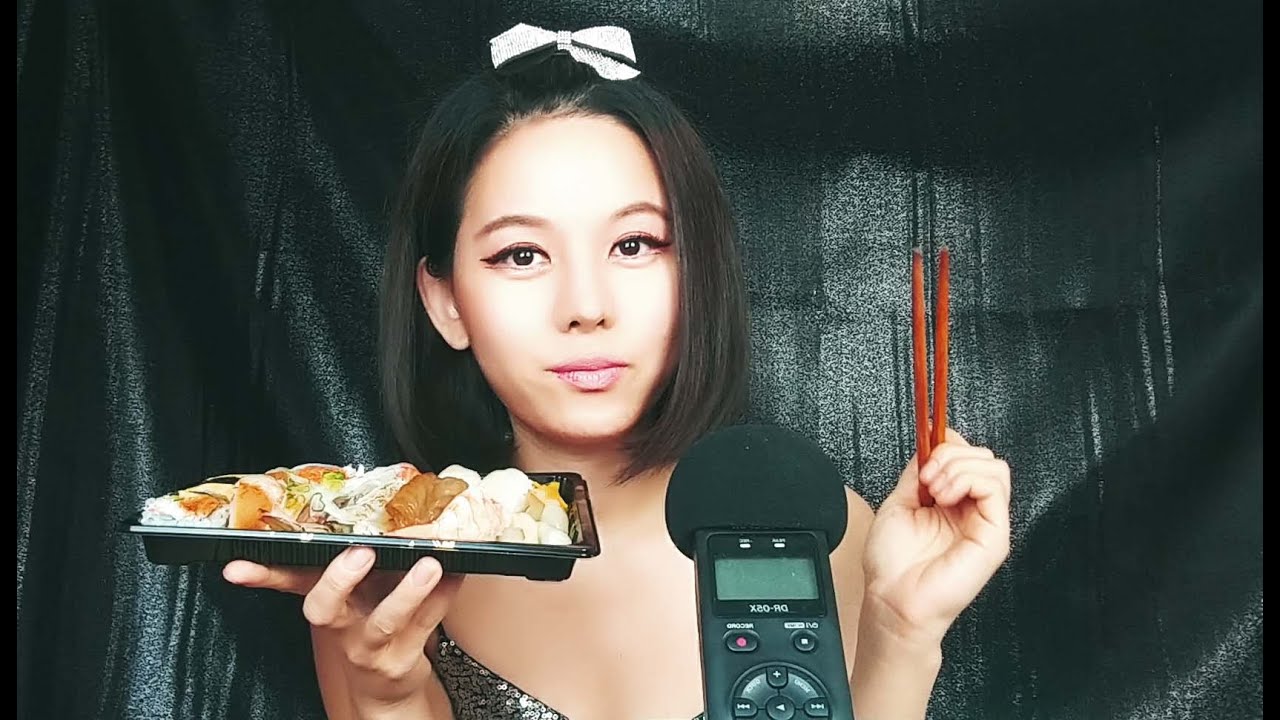 寿司 食べる音 ASMR 日本語 sushi eating Japanese Mukbang 초밥