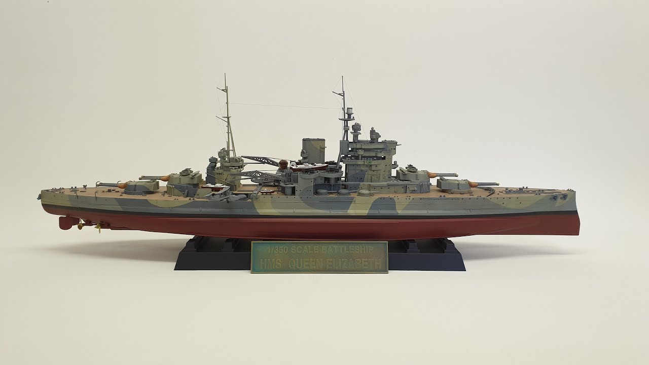 Building the 1/350 Battleship Queen Elizabeth for Drachinifel - Part 4 Final assembly and weathering