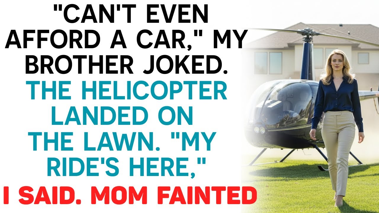 At The Family Meeting, They Called Me Poor—Then My Helicopter Landed