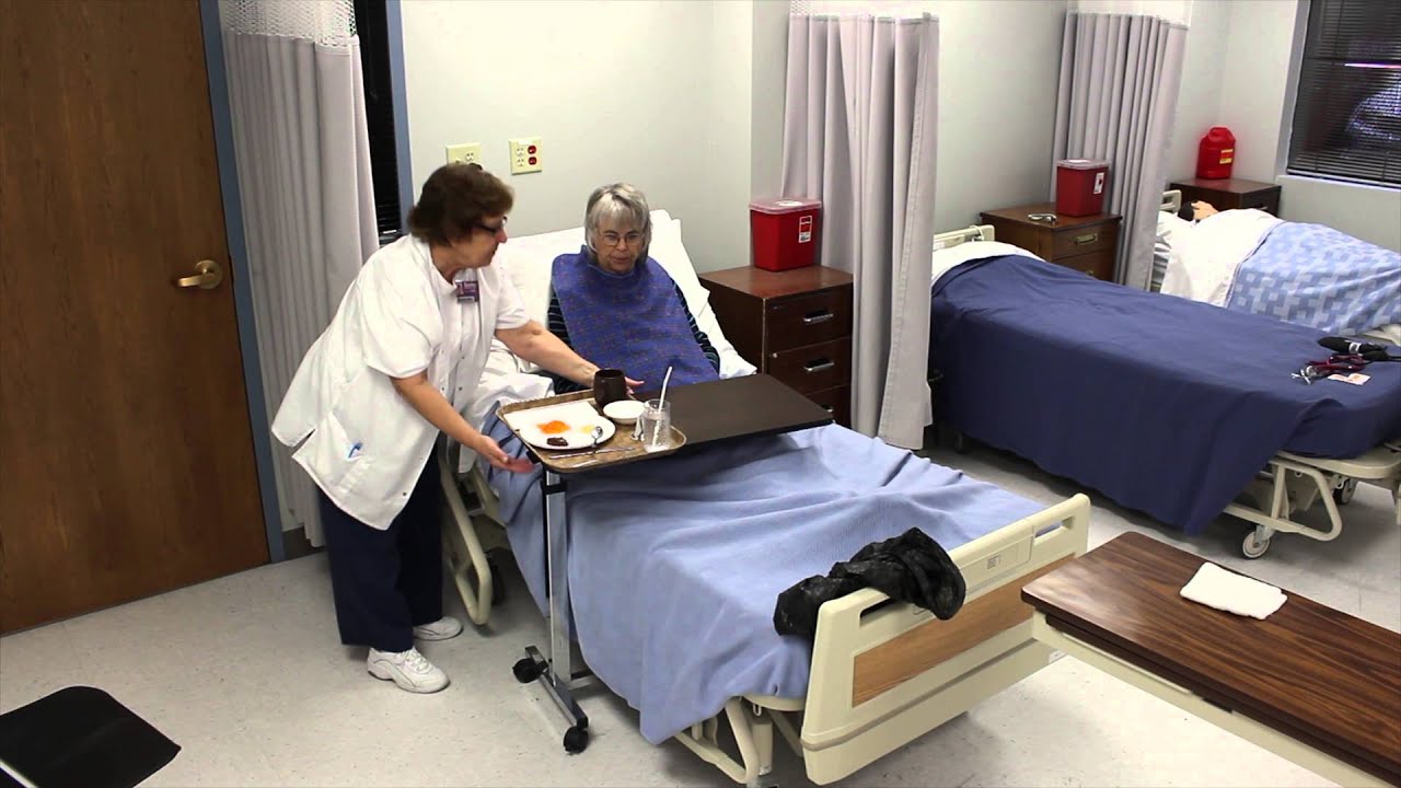 Feeding a resident in their rooms, dining room or other area outside of dining room