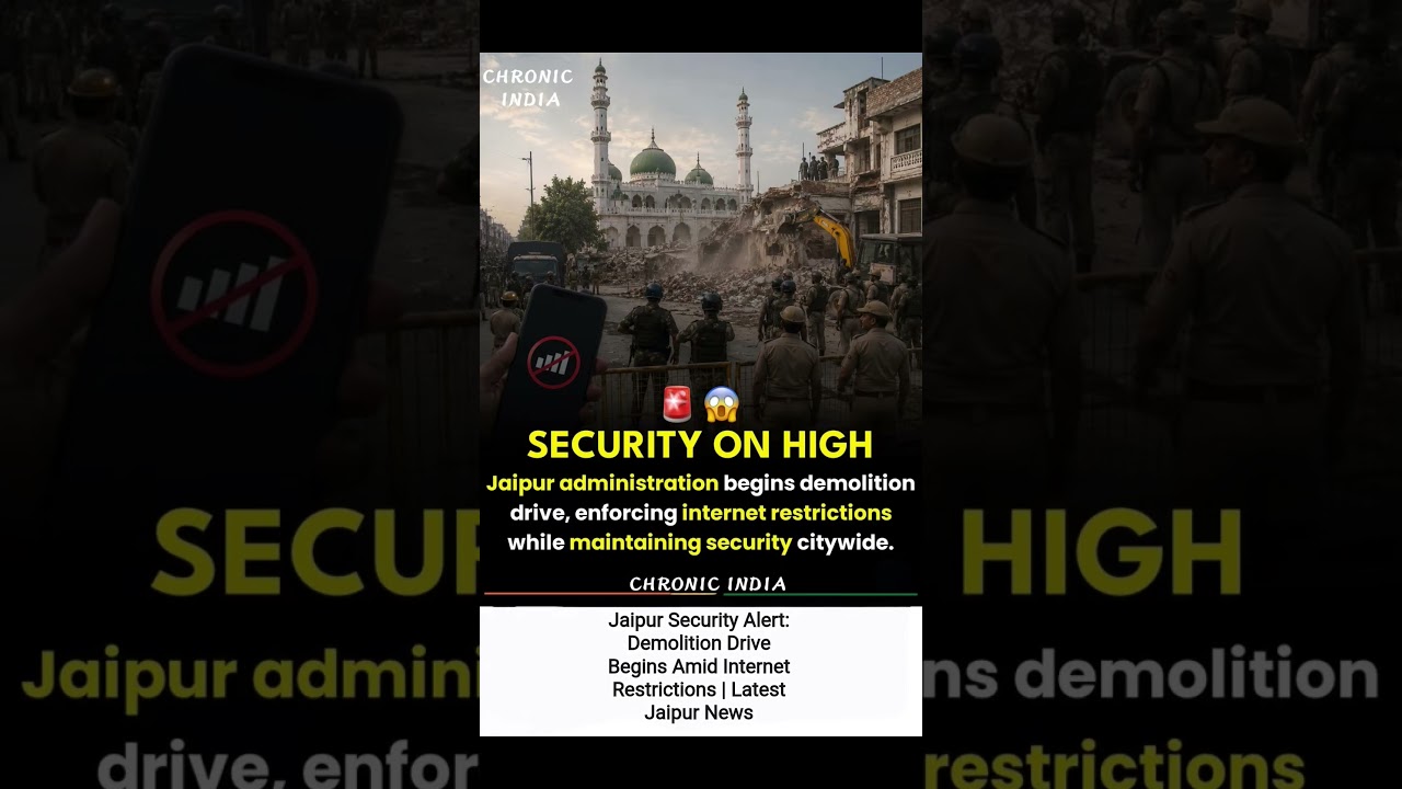 Jaipur Security Alert: Demolition Drive Begins Amid Internet Restrictions | Latest Jaipur News#viral