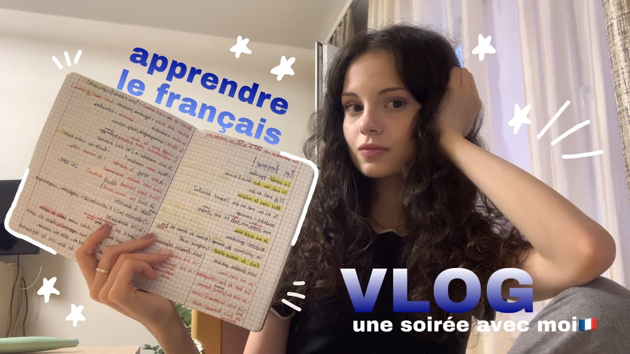 vlog: j’apprends le français🤍📖