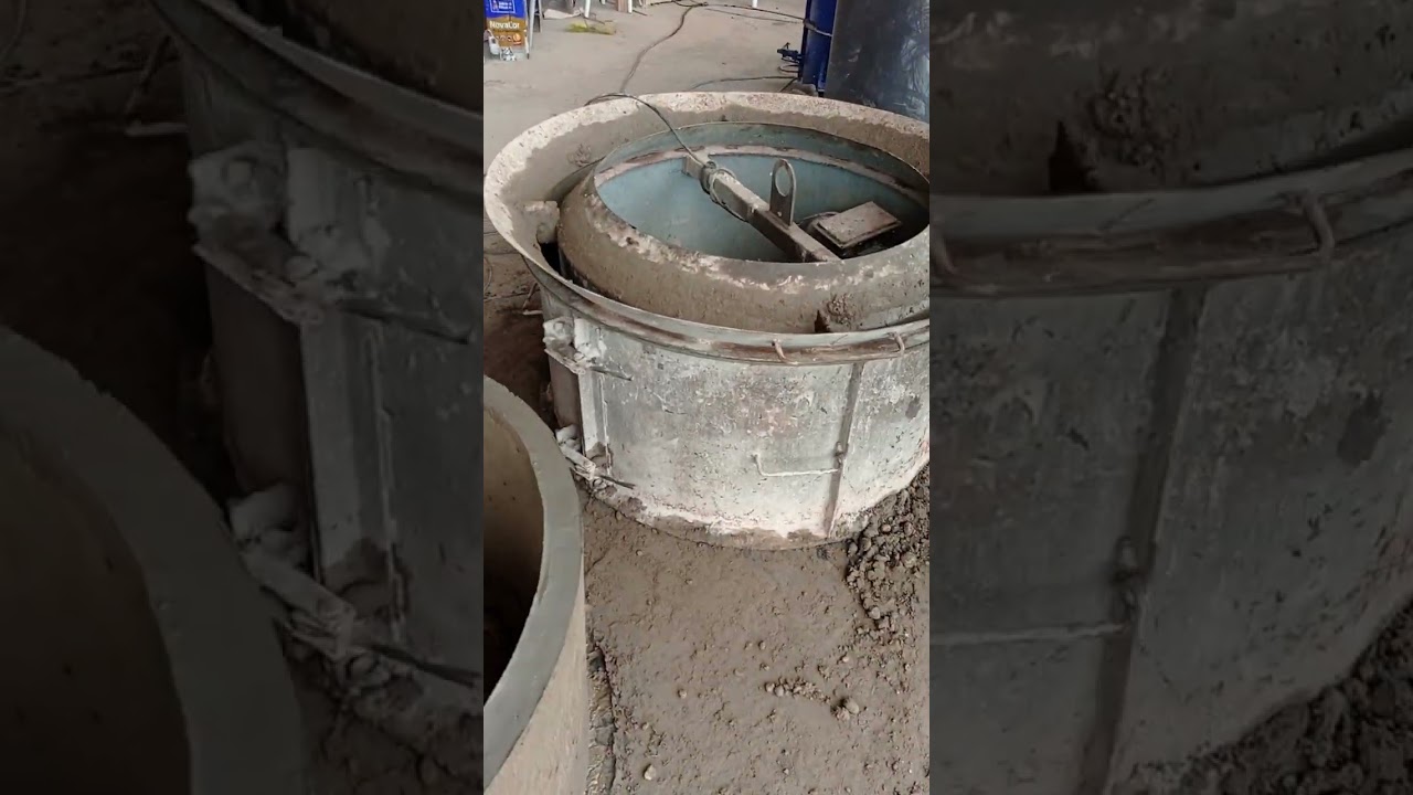 fabricação completa de uma manilha de fossa e poço