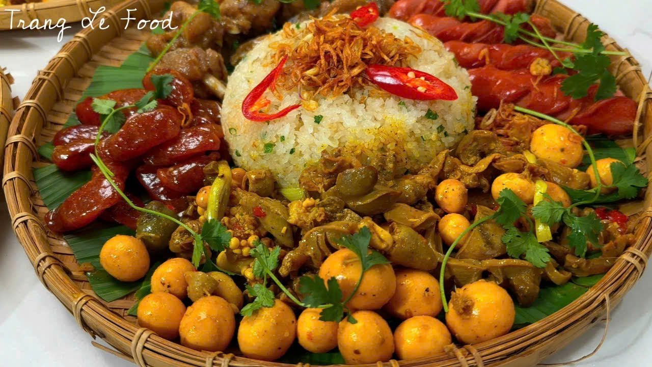 NẤU ĂN ĐÃI TIỆC - XÔI LÒNG GÀ TRỨNG NON