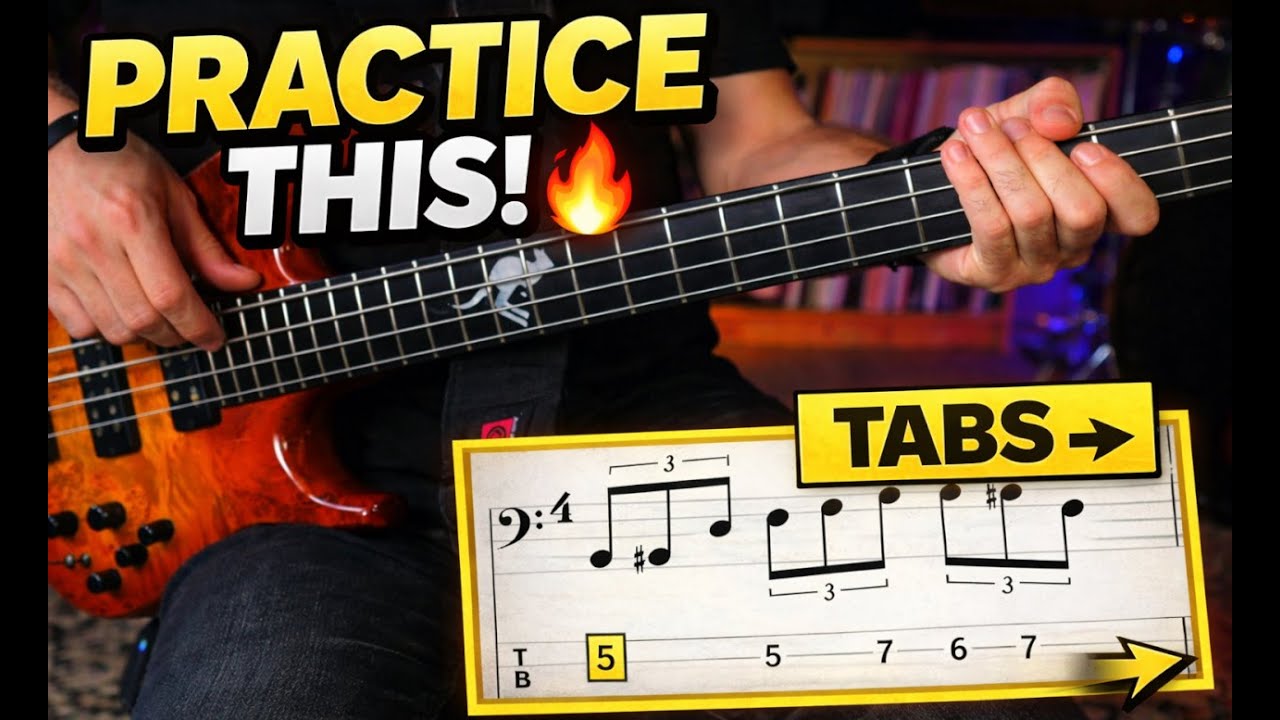 🔥20 Quick Bass Lessons with Tabs - Practice This Daily (All Levels)