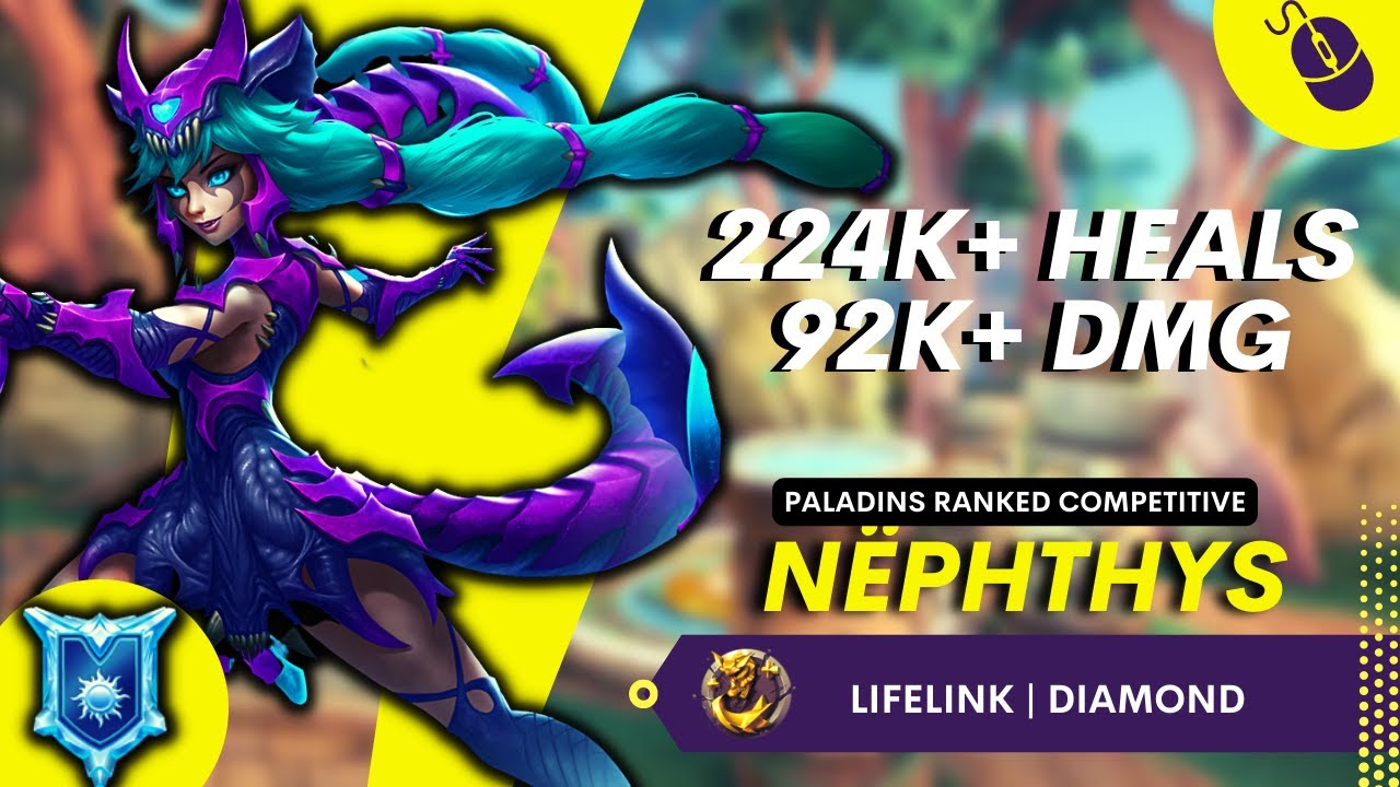 224K+ Heals 92K+ Dmg IO The Perfect Healer Nëphthys Diamond 2022 Paladins  Ranked Competitive
