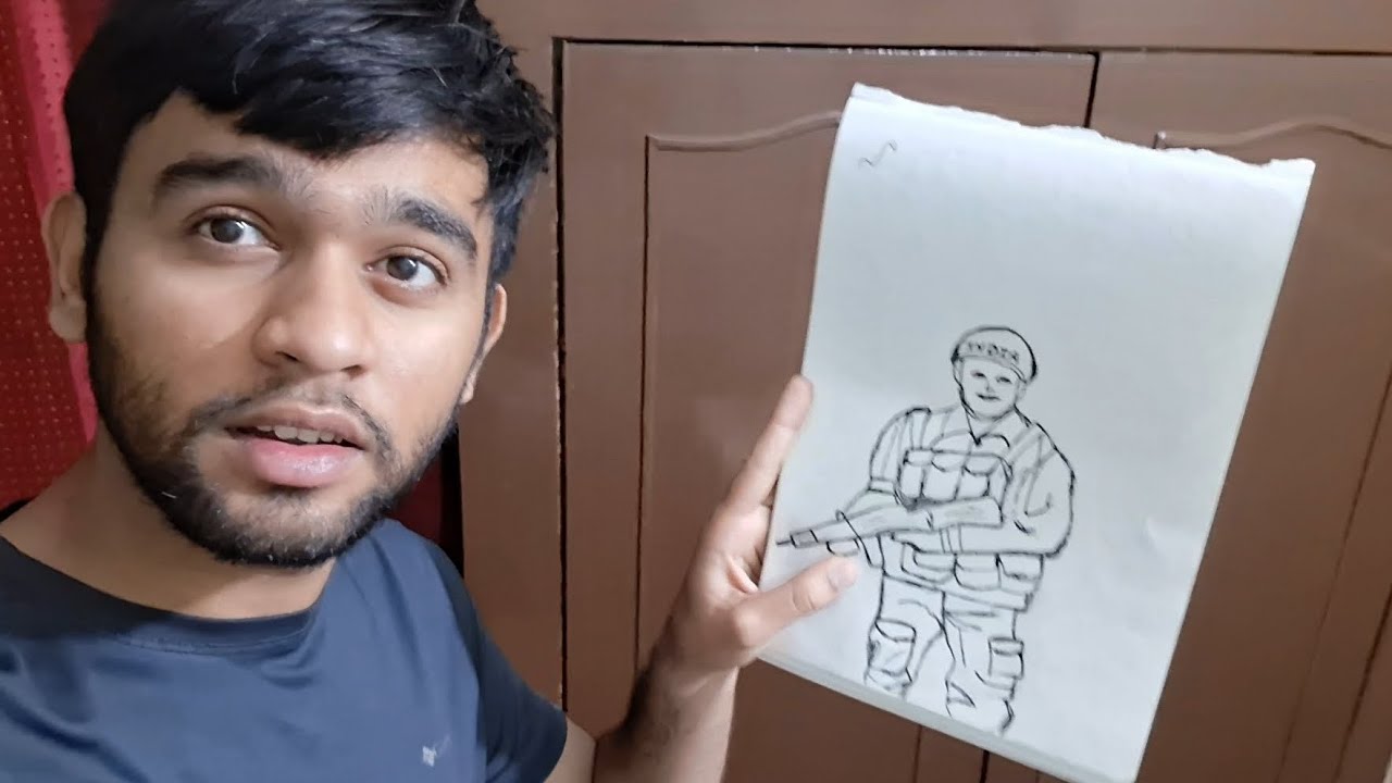 Darwing of Pulwama Attack Project ( 14th February Black Day Drawing )