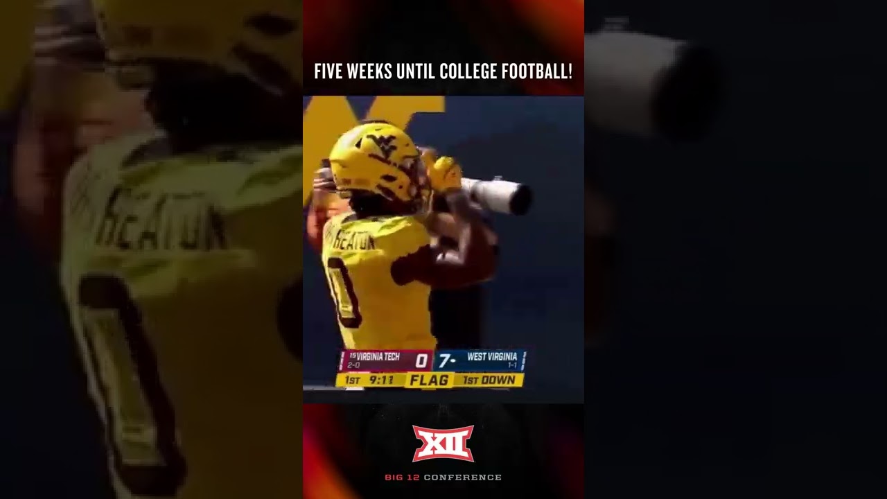5⃣ weeks until college football is BACK 🔥 #Big12FB