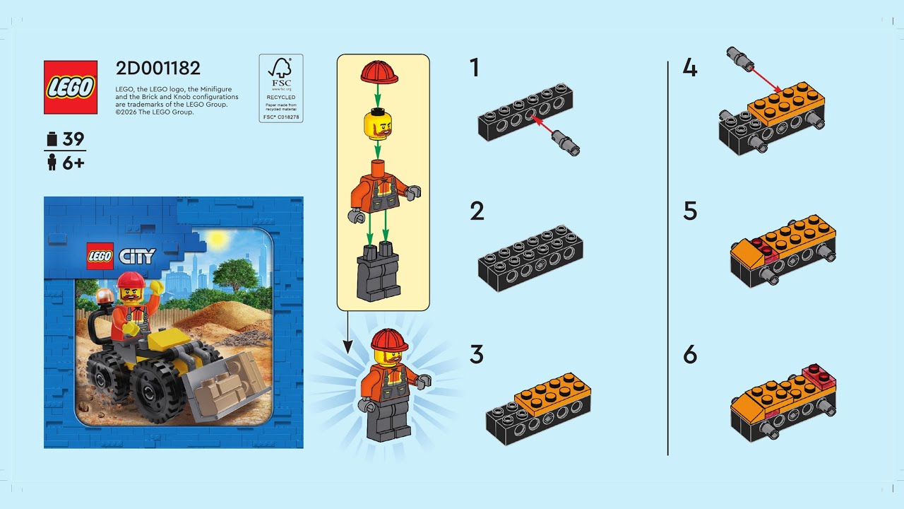 LEGO Instructions - City - 951441 - Construction Worker with Wheel Loader - Magazine Gift