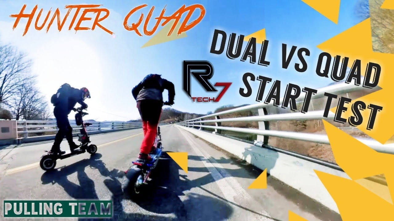 🛴 "QUAD 🆚️ DUAL" Start Test! /Electric hyper scooter /전동킥보드 /전동스쿠터