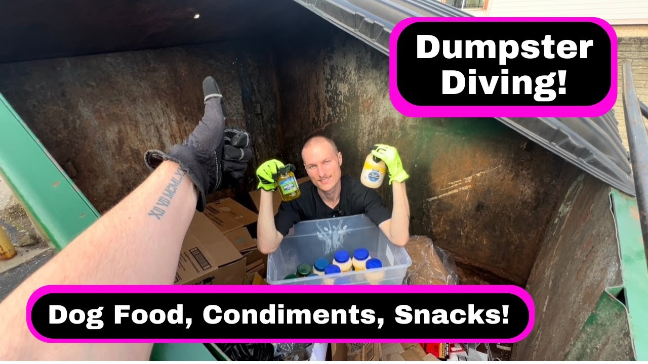 We Found So Much Mayo and Dog Food While Dumpster Diving!