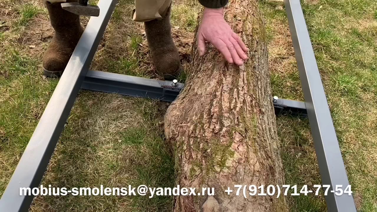 Углоповоротная минипилорама с бензиновым двигателем Angle-turning mini sawmill with petrol engine