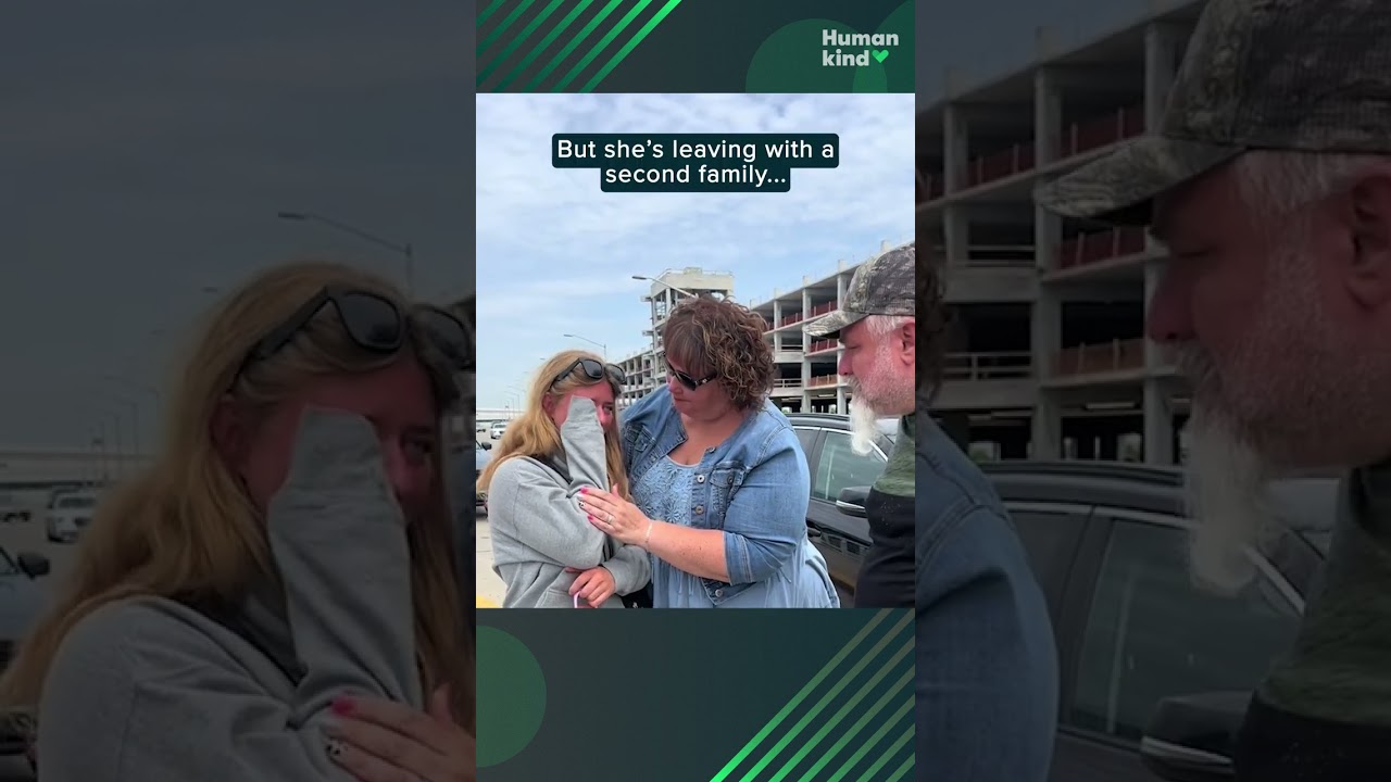 Foreign exchange student shares tearful goodbye with U.S. host family