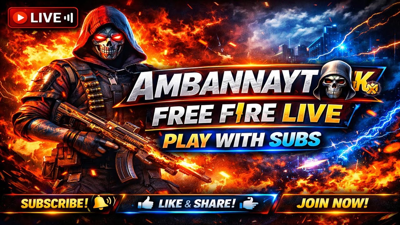 🔴 Free Fire Live | ᴀᴍʙᴀɴɴᴀʏᴛ¹ᵏ☠ ke sath Khelo & Friend Bano 😎🔥