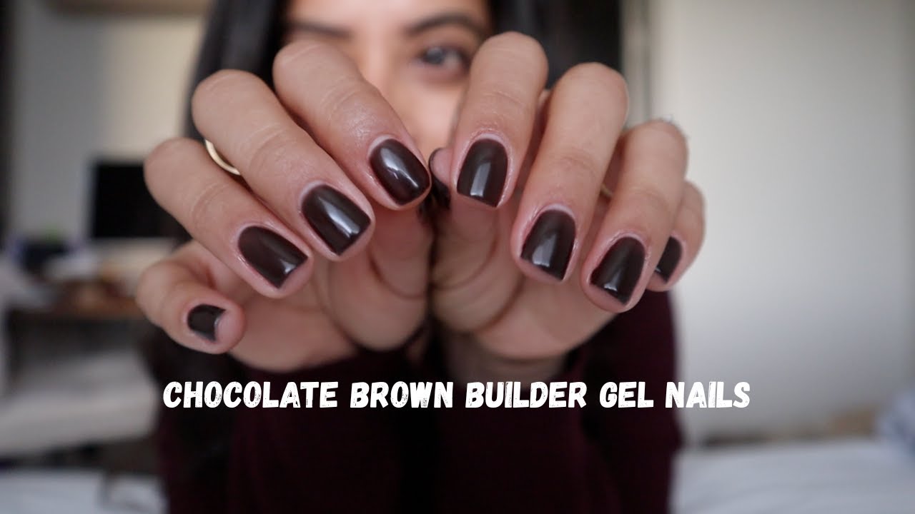 The PERFECT chocolate brown fall nails 🧸🍂🤎