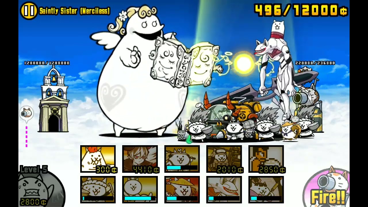 The Battle Cats HOW TO: Advent Stage: Saintly Sister + unlock Cossack Cat [NO battle items]