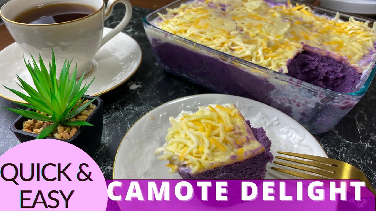 HOW TO MAKE CAMOTE DELIGHT SPECIAL WITH CHEESE / / PURPLE SWEET POTATO CAKE