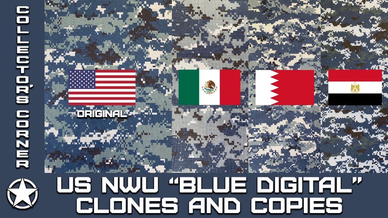 Comparing Clones and Copies of The US Navy's NWU Blue Digital Camouflage; Mexico, Bahrain and Egypt